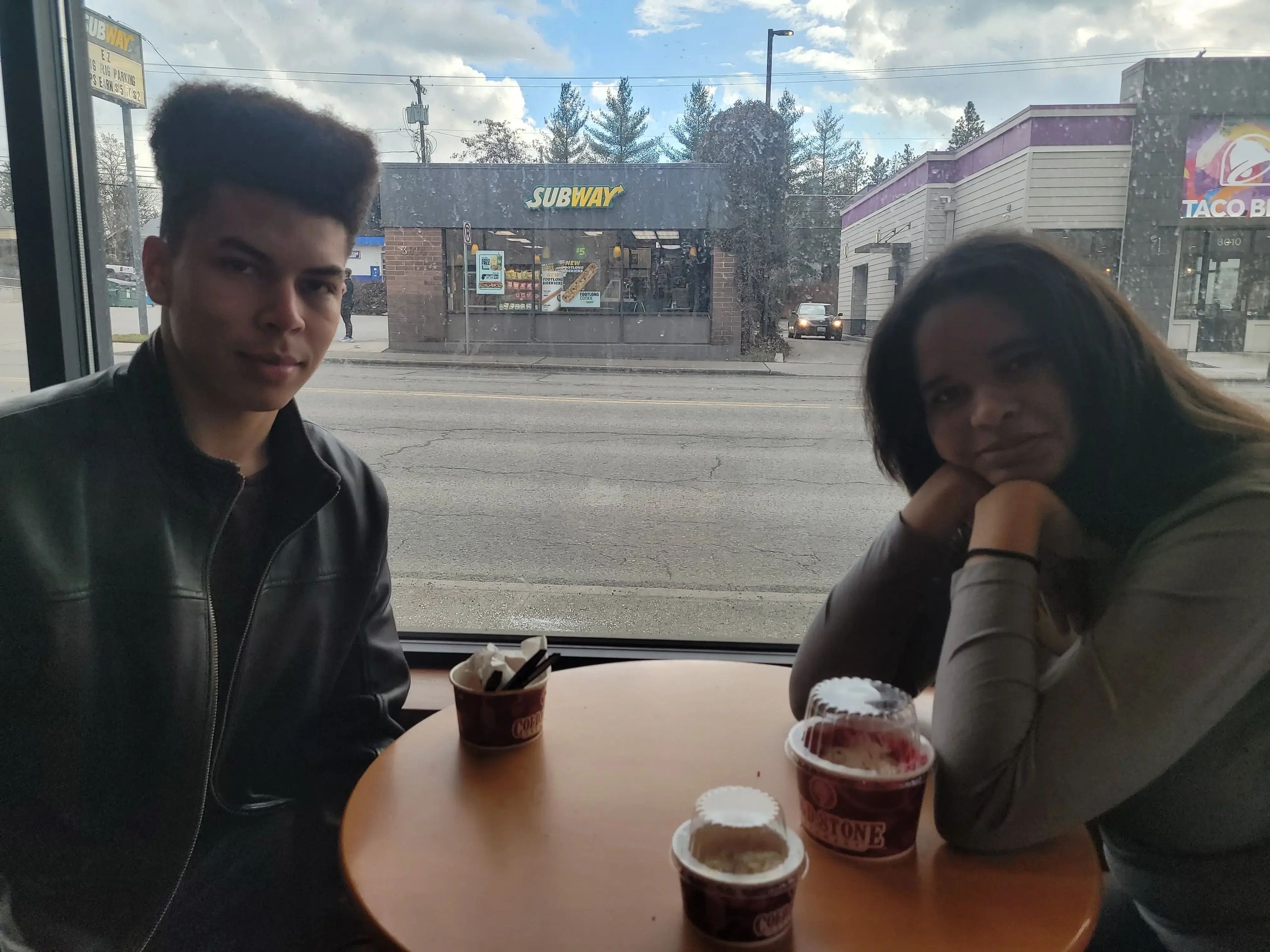 Kate’s kids at a Spokane coffee shop